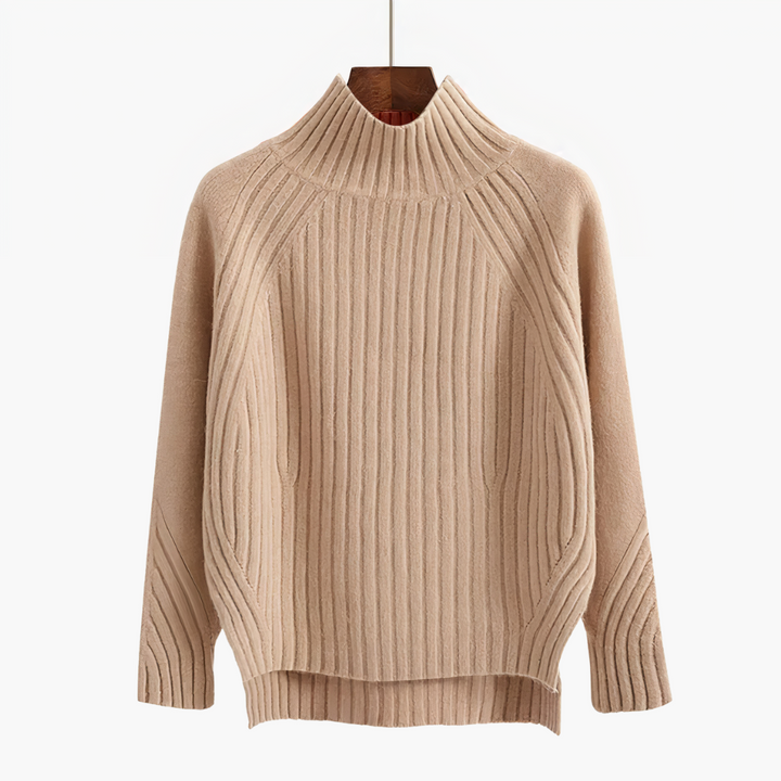 Amelia Soft Ribbed Knit Sweater - Elena Harper
