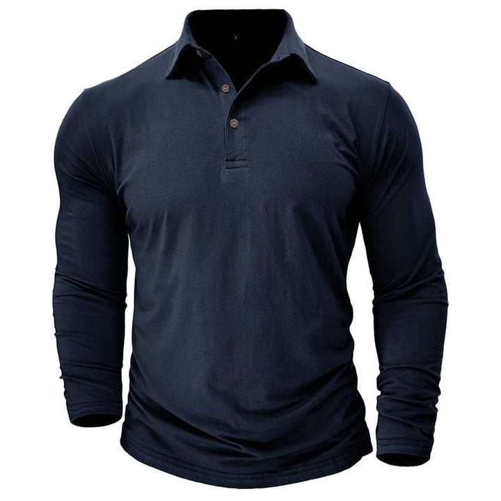 Benjamin | Lightweight and Breathable Long Sleeve Polo Shirt with Stretch