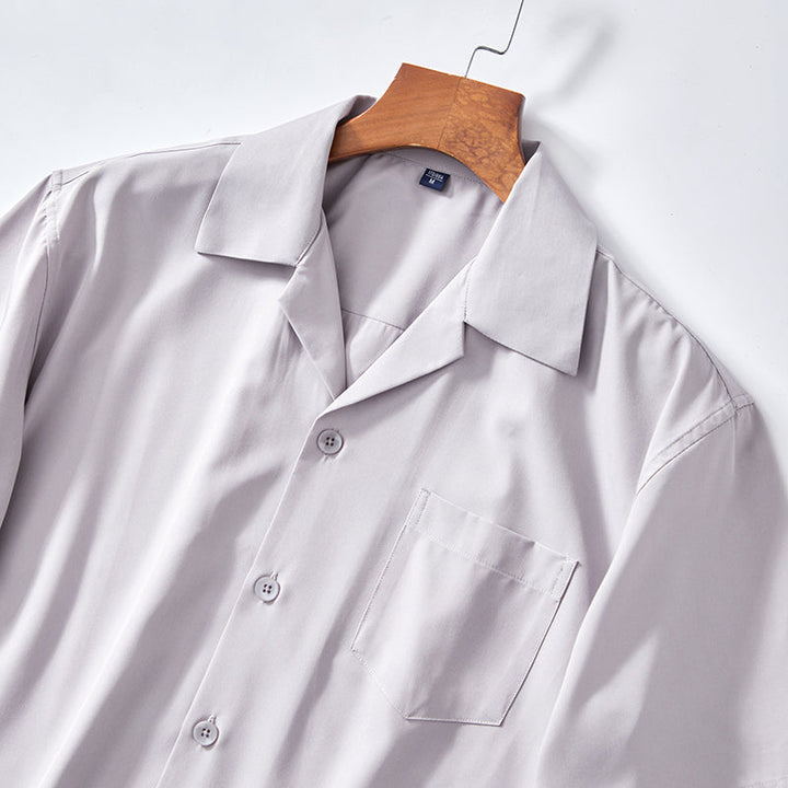 Cuban Collar Shirt for Men - Elena Harper