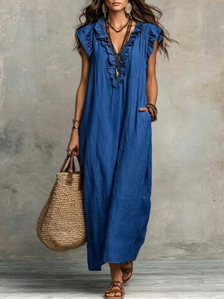 Women's Nola Ruffle Sleeveless Dress - Elegant & Light