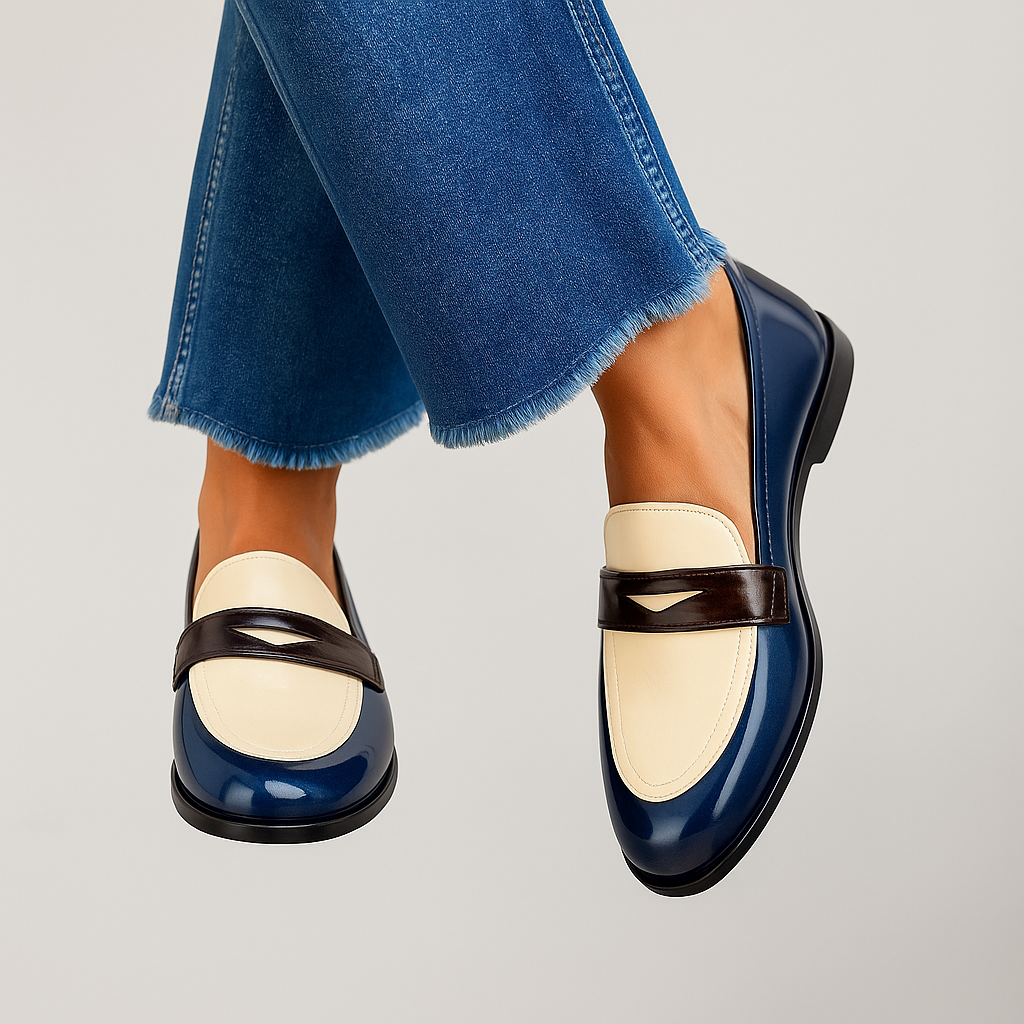 Durable Contrast Loafers for Daily Wear - Elena Harper