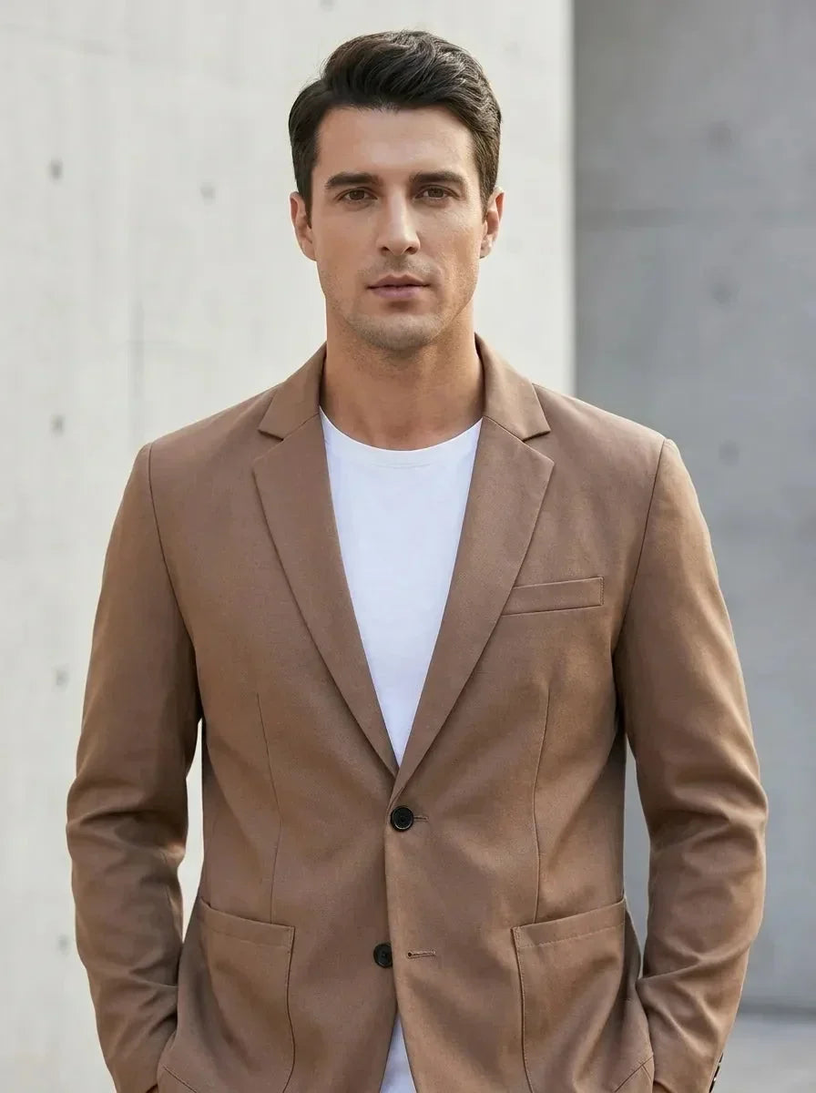 Daniel Classic and Elegant Two-Button Blazer, view 3 - Elena Harper