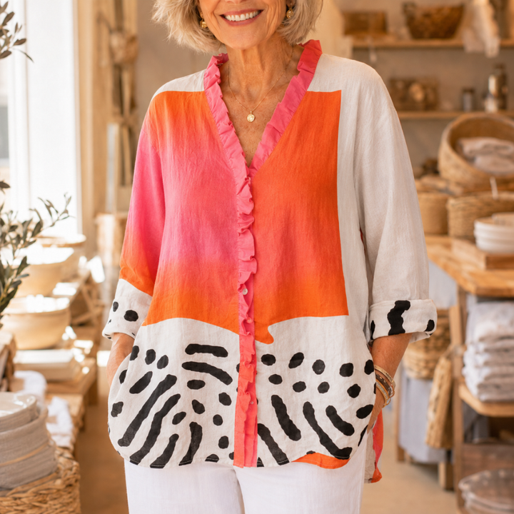 Christina | Casual and Comfortable Women's Tunic Blouse with Ruffles