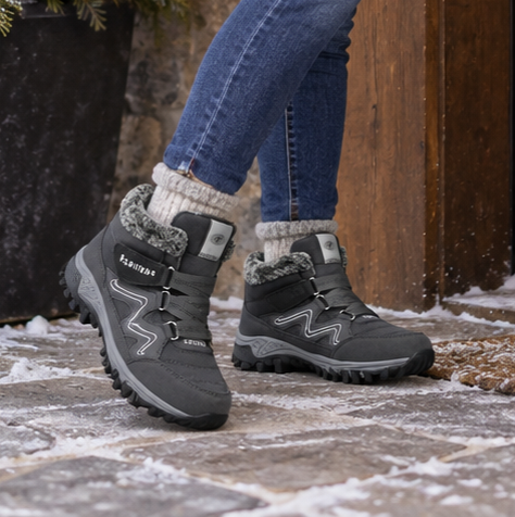 Cozywalk Fleece-Lined Look Non-Slip Ankle Boots - Elena Harper