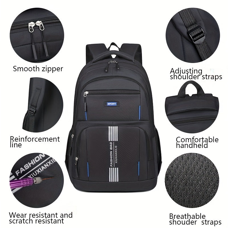 Men's Durable Leather Backpack - Timeless Utility for Daily Carry