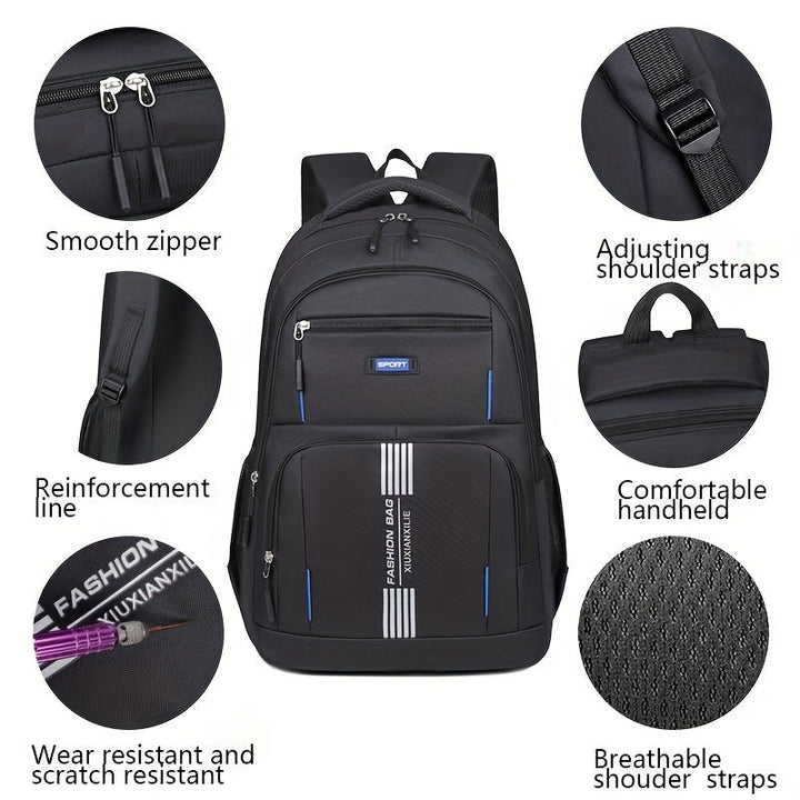 Men's Durable Leather Backpack - Timeless Utility for Daily Carry
