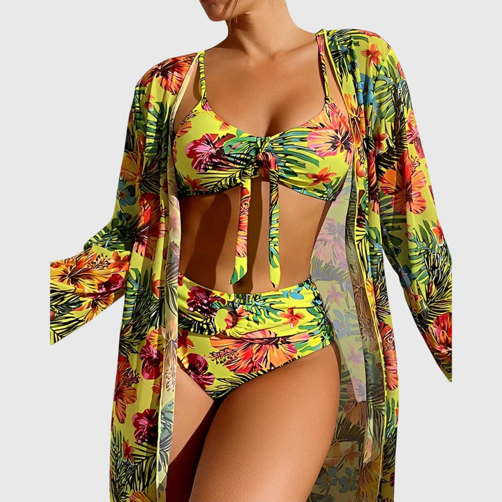 Women's Stylish Halter Bikini Swimsuit Set