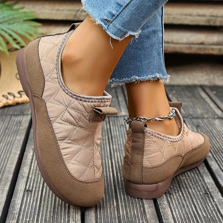 Deodata Cozy Quilted Boots, view 4 - Elena Harper