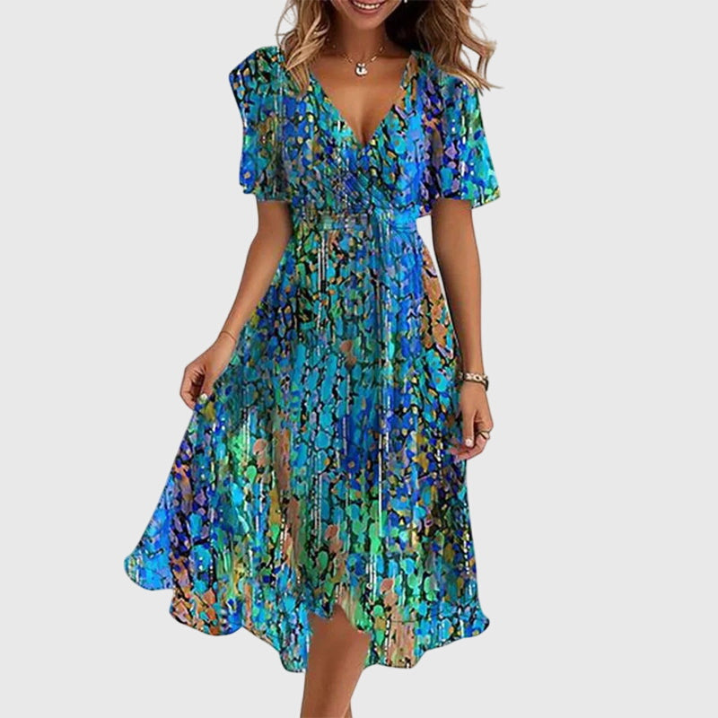 Women's Elegant Flowy Chic Midi Dress