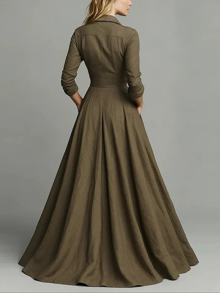 Vintage Shirt Dress to the Floor - Elena Harper