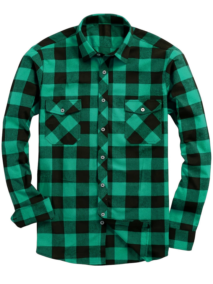 ELENA HARPER™  |  CHECKED SHIRT WITH BUTTONS FOR MEN