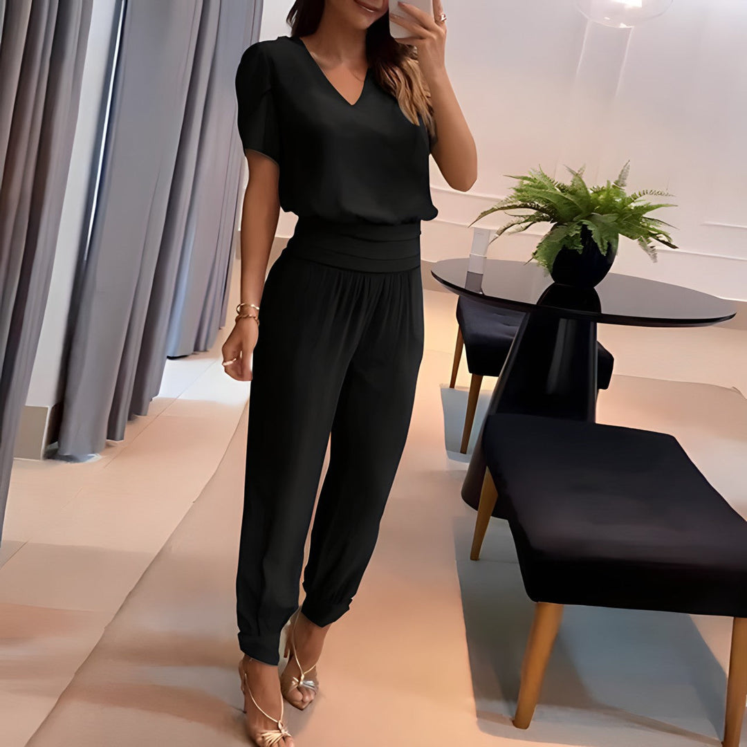 Mia | Elegant and Comfortable Blouse and Pants Two-Piece Set