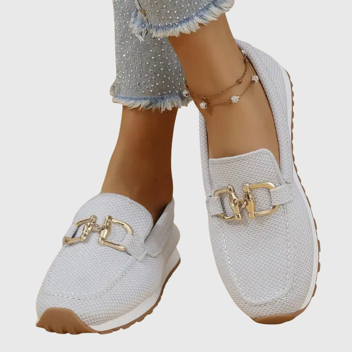 Emma Elegant Textured Slip-on Comfort Loafers - Elena Harper