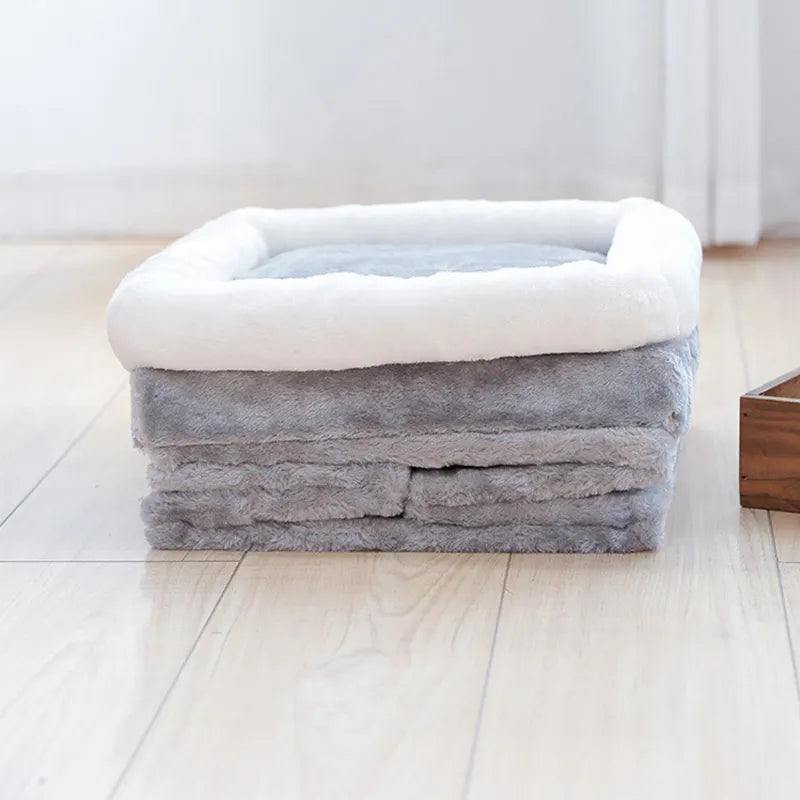Cats' Foldable Cat Cave Bed with Lying Surface & Toy