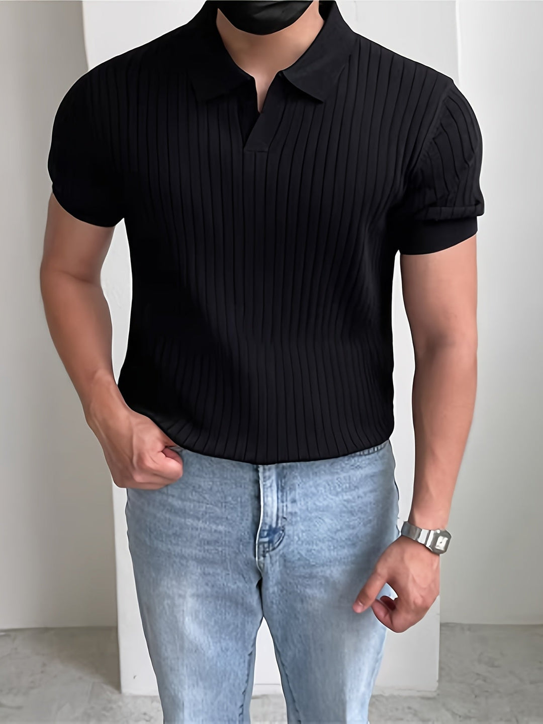 Textured Mesh Summer Shirt for Men - Elena Harper