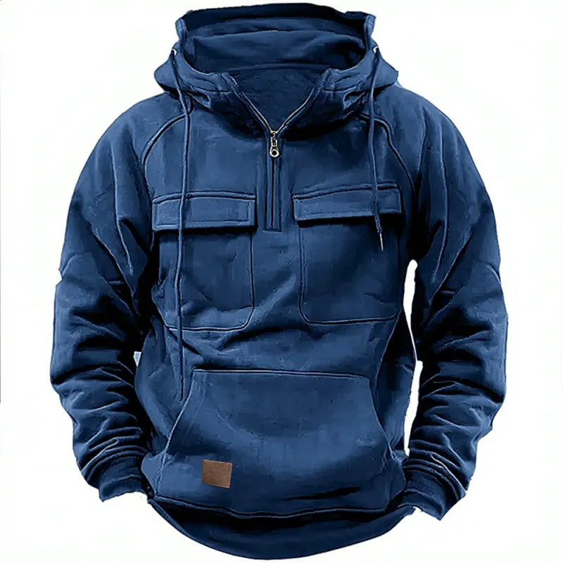 Adam Hoodie with Zipper and Chest Pockets - Elena Harper