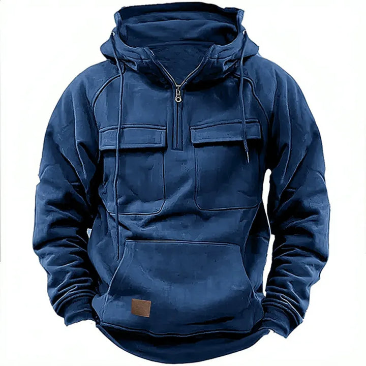 Adam Hoodie with Zipper and Chest Pockets - Elena Harper