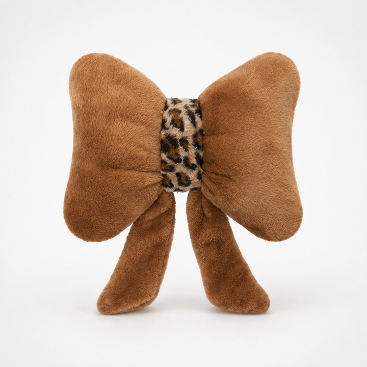 Bowvelle Leopard Print Bowknot Throw Pillow - Elena Harper