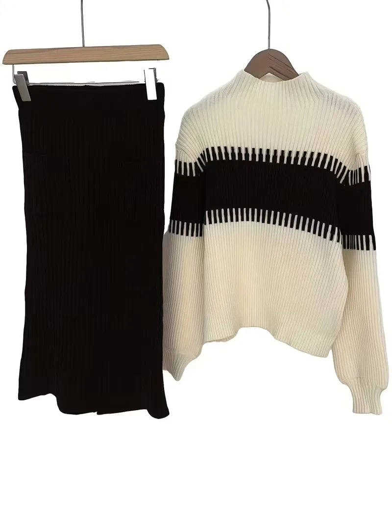 Two-Piece Ribbed Texture Set - Coordinated and Comfortable