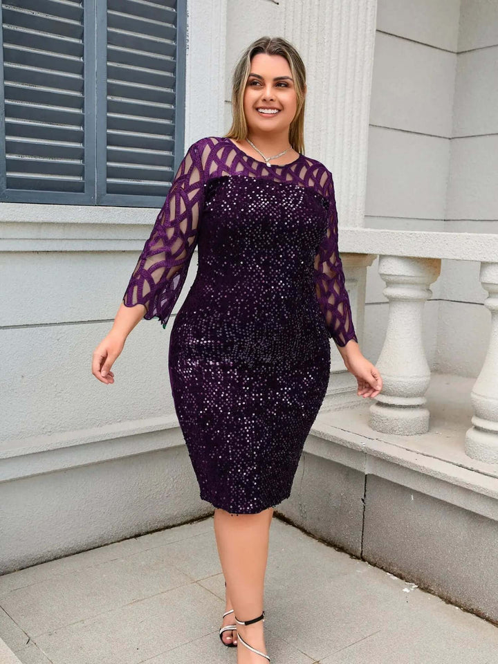 Women's Sequin Lace Dress