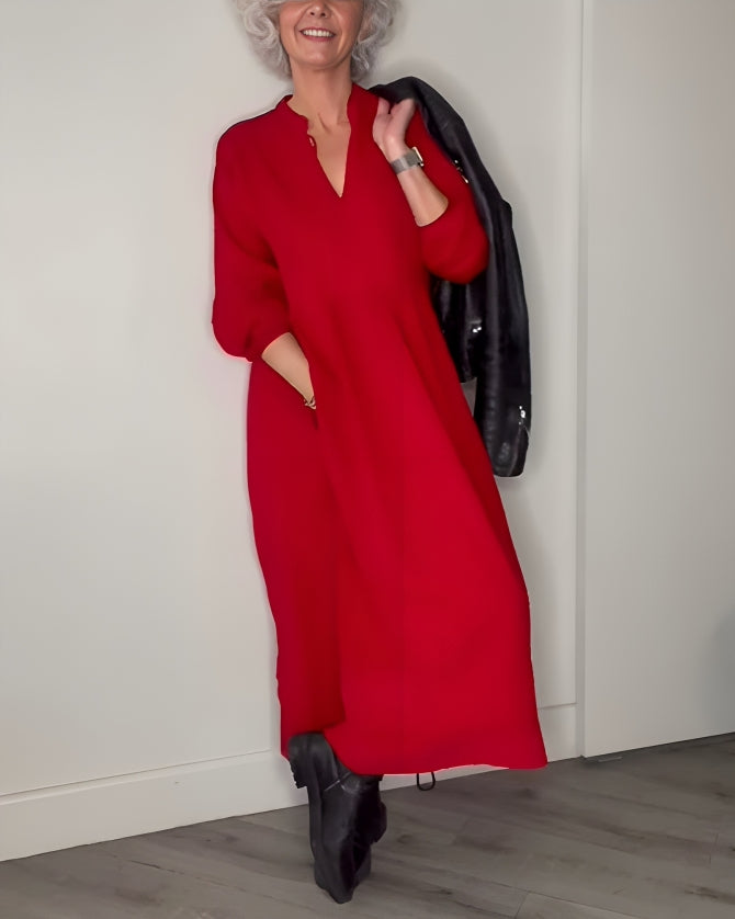 Mia Elegant & Flattering Winter Dress - Elena Harper