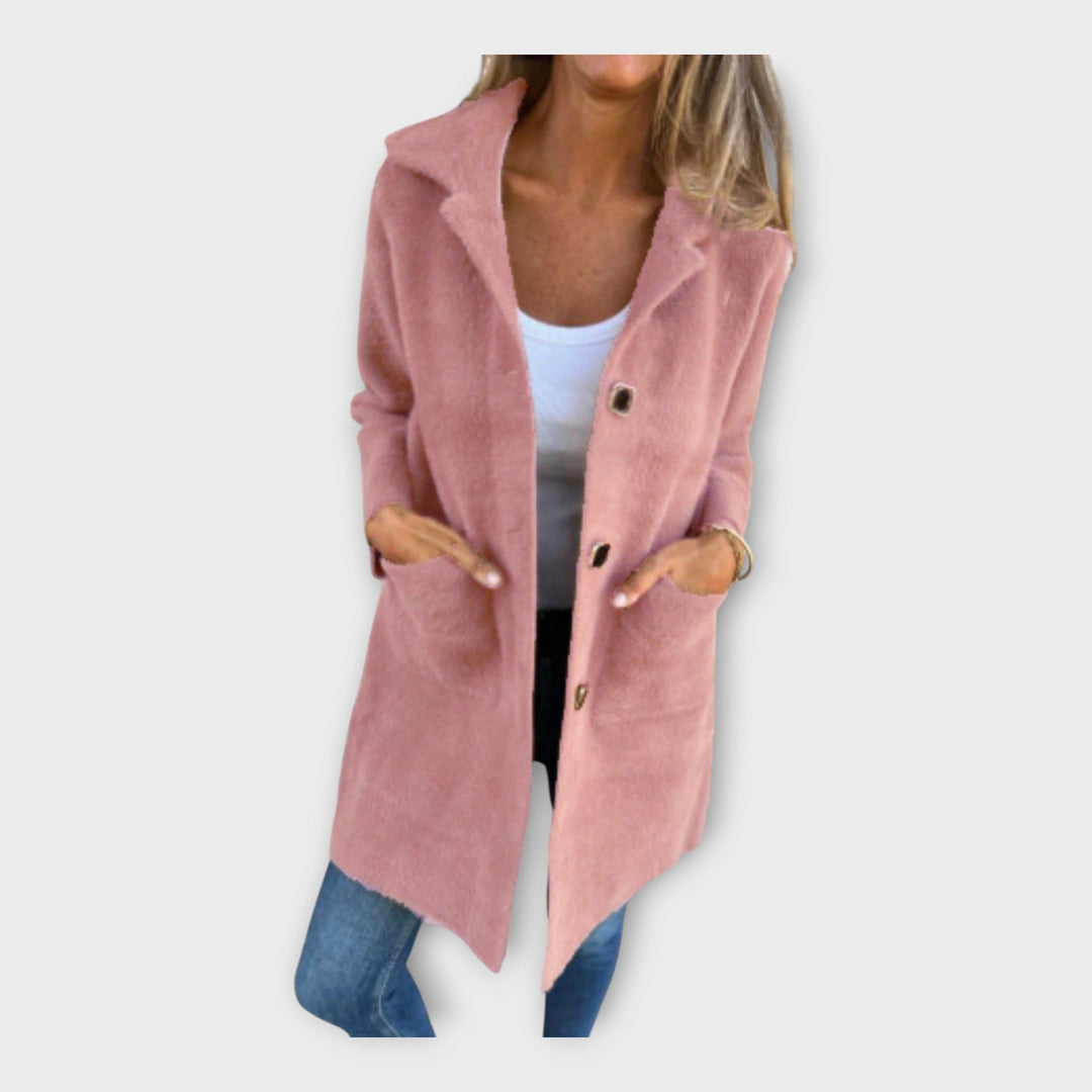 Wool Coat with Elegant Closure - Elena Harper