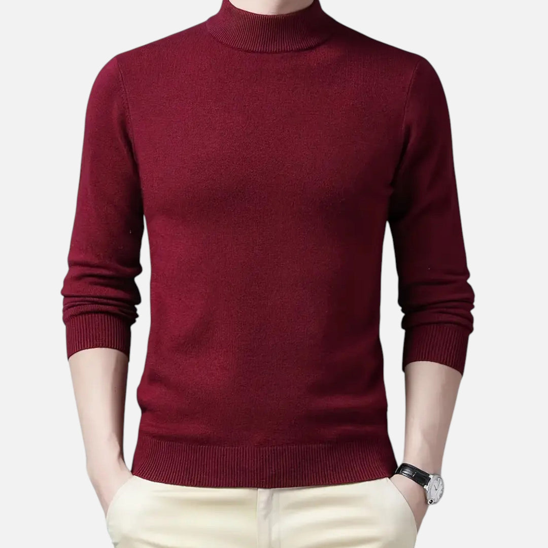 Men's Stand-Collar Knit Sweater – Sophisticated Warmth