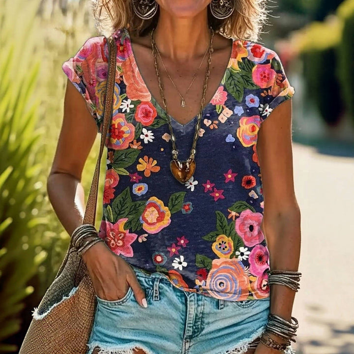 Casual Floral Print T-Shirt