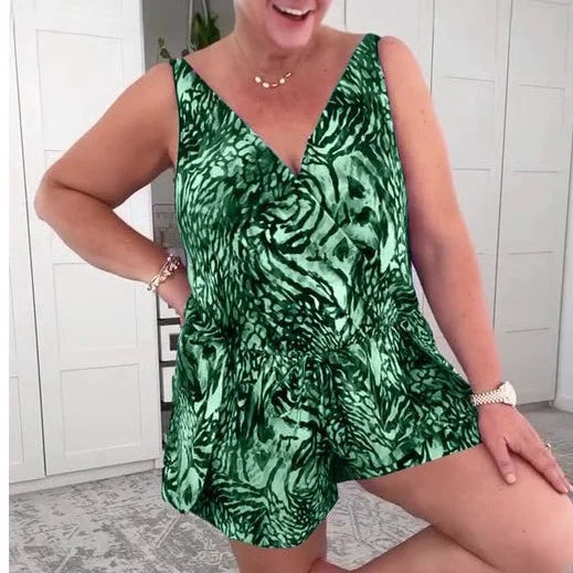 Evdoxia Elegant Sleeveless Swimsuit, view 3 - Elena Harper