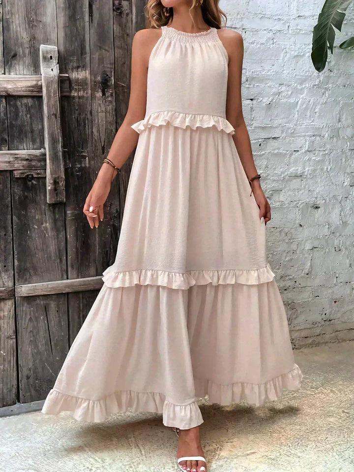 Landry - Chic Ruffle Trim Sleeveless Dress