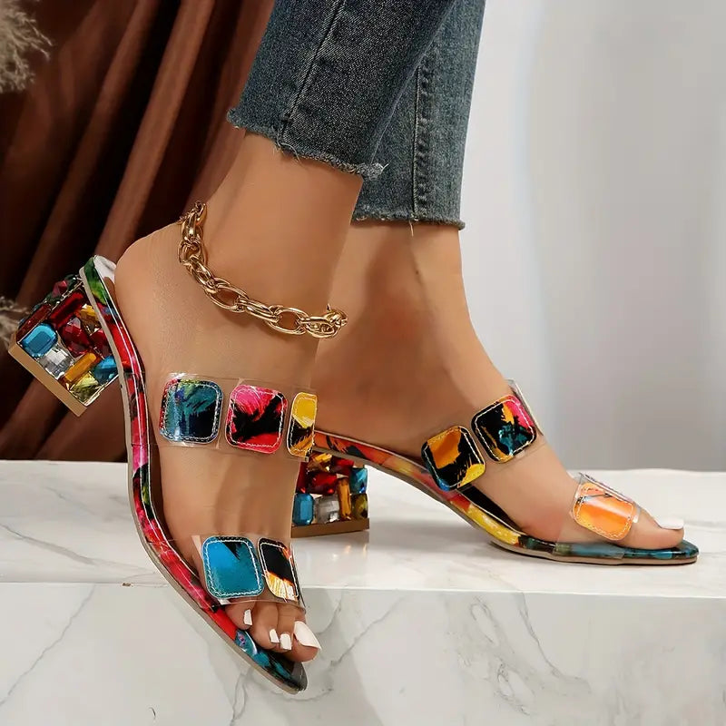 Chiara™ - Colorful Sandals with Double Straps