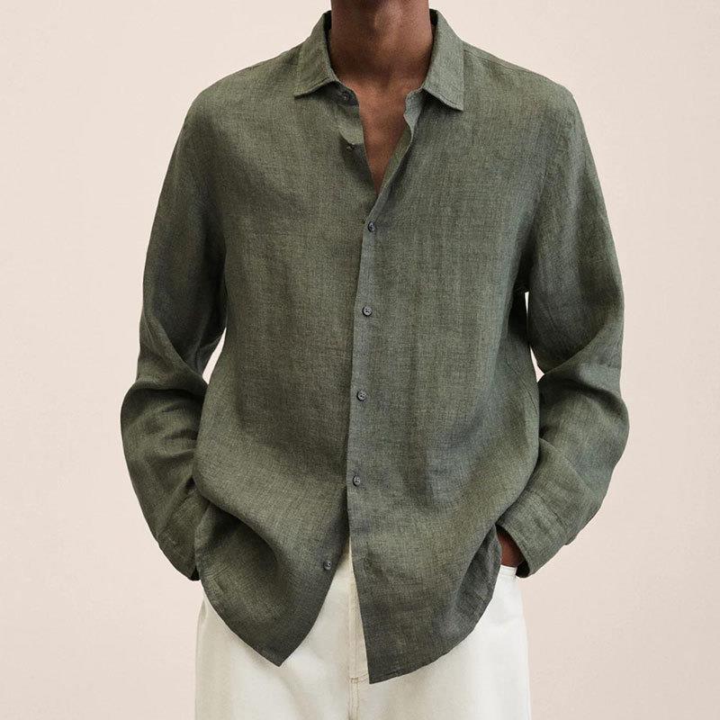 ELENA HARPER™  |  LINEN BUTTON-UP SHIRT FOR MEN