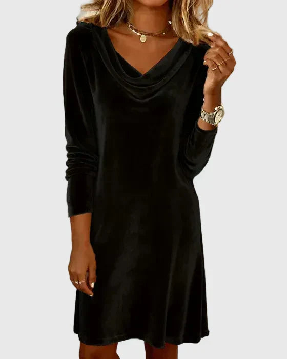 Frosina | Long Cut Velvet Dress