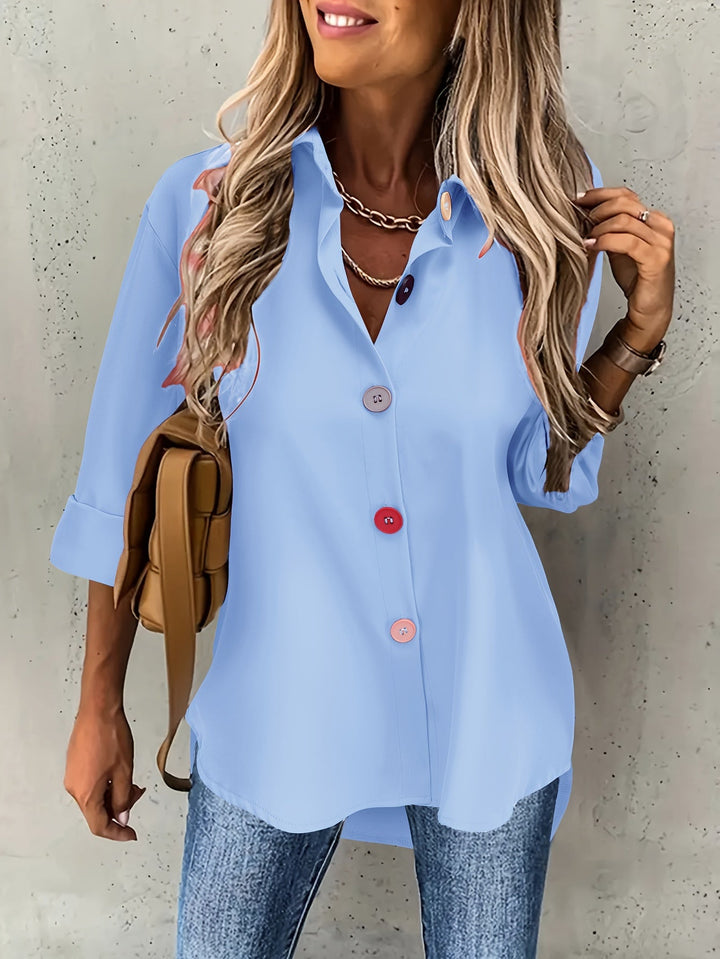 CHIC BLOUSE WITH BUTTONS FOR WOMEN