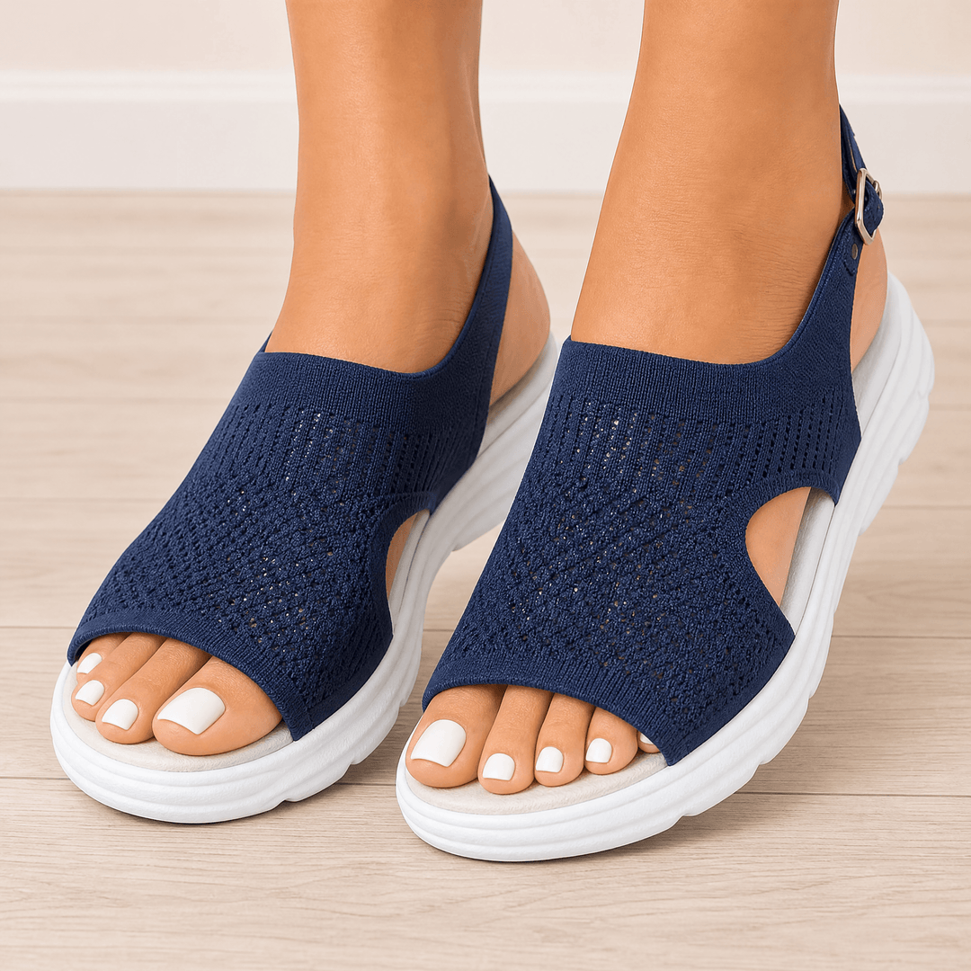 Caluna Cushioned Slip-On Platform Sandals - Elena Harper