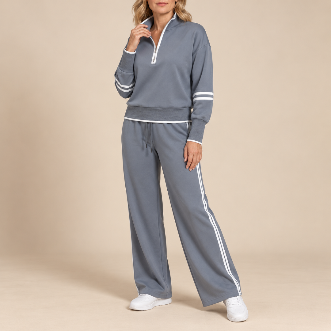 Binila Knitted Tracksuit Set, view 7 - Elena Harper