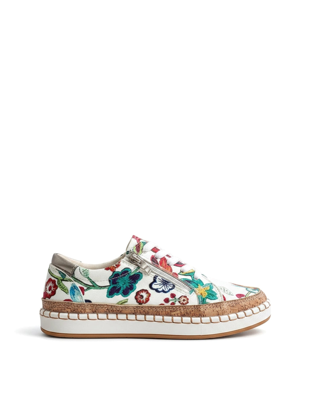 Liliana Vibrant Floral Sneakers, view 2 - Elena Harper