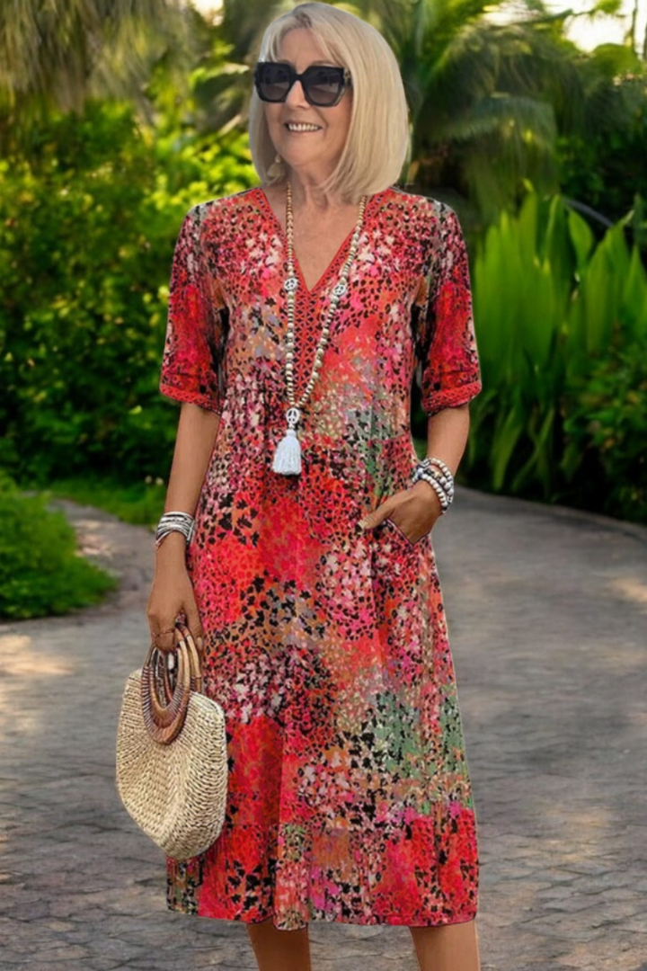 Vanessa Flowing Boho Dress - Elena Harper