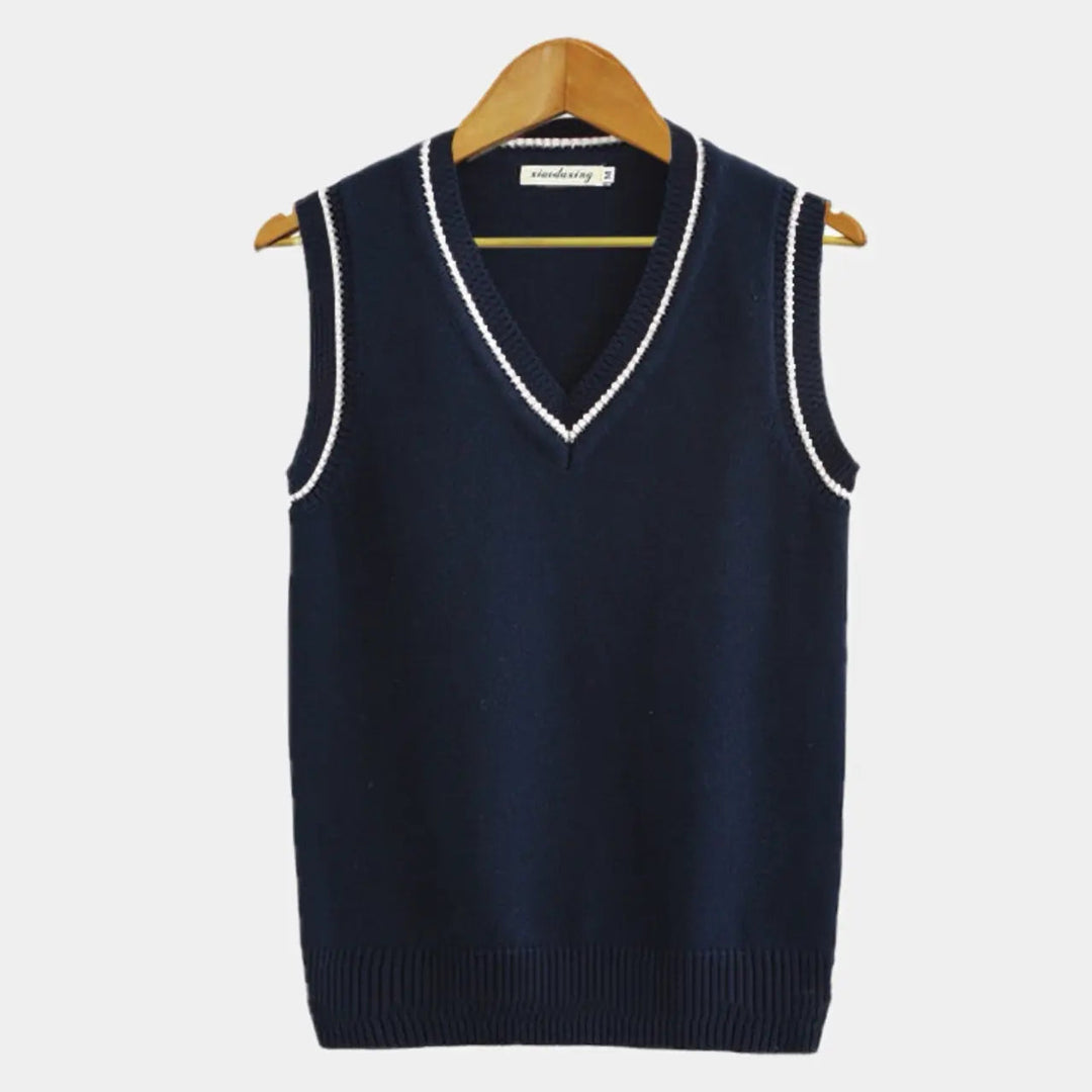 Casual College Style Sweater Vest