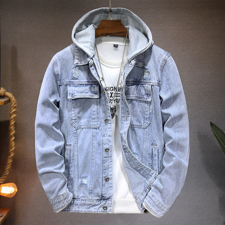 Men's Denim Jacket with Hood - Bennett