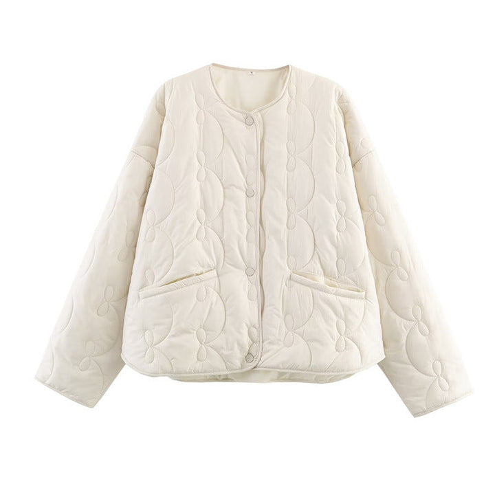 Padded Jacket with Bow Pattern - Maeren