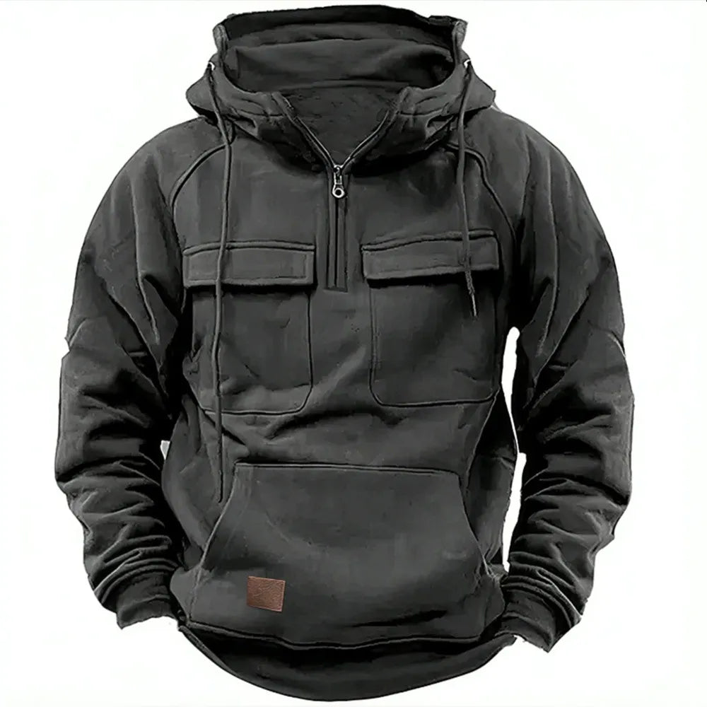 Adam Hoodie with Zipper and Chest Pockets - Elena Harper