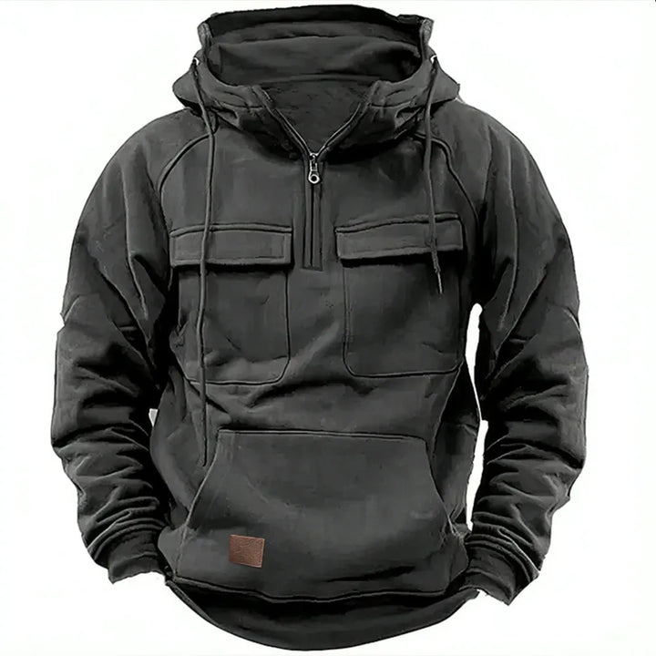 Adam Hoodie with Zipper and Chest Pockets - Elena Harper