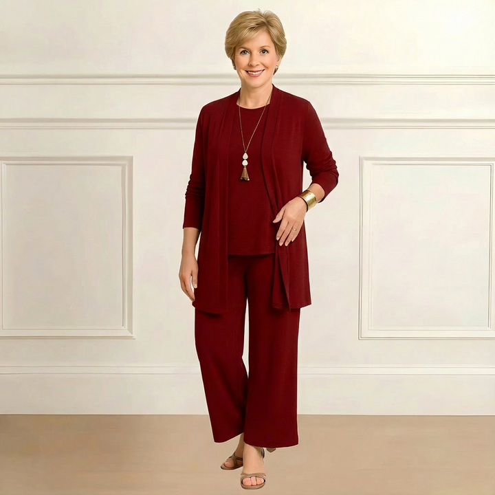 Barbara Cardigan, Top & Pants Set