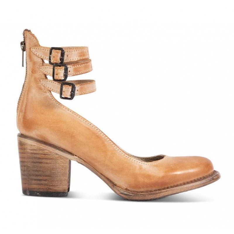 Natalia Elegant block heel pumps with straps, view 2 - Elena Harper