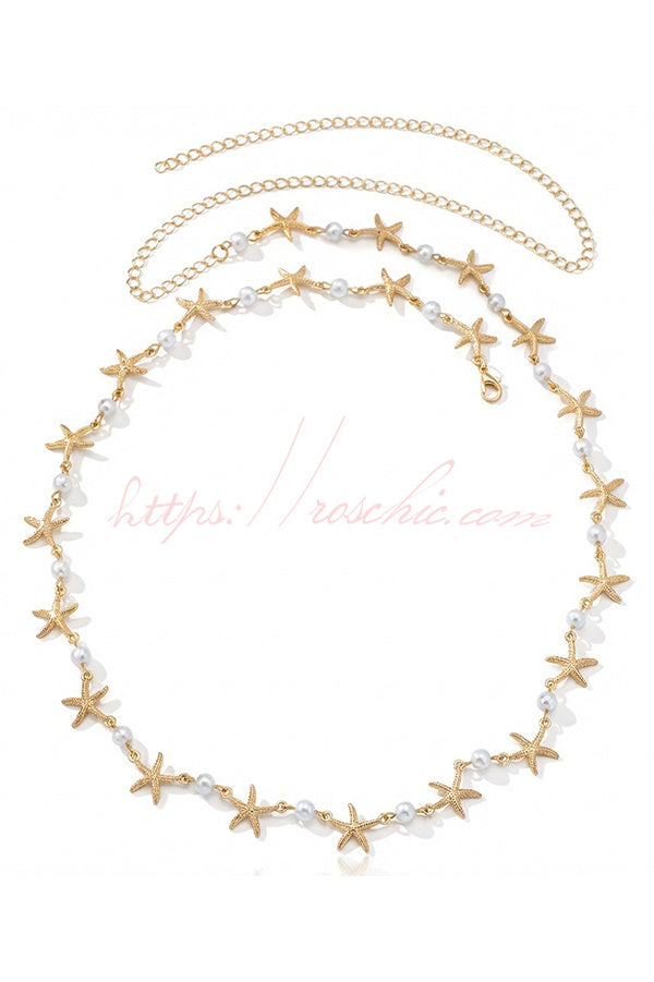 Vintage-style Ethnic Openwork Floral Body Chain