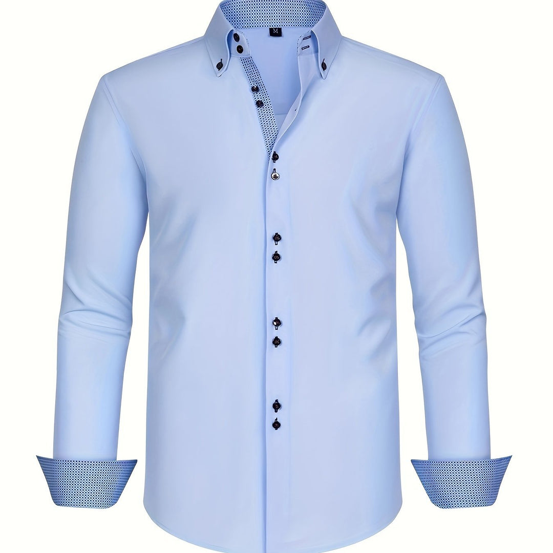 ALBERTO | LIGHT ELEGANT SHIRT WITH CONTRAST DETAILS