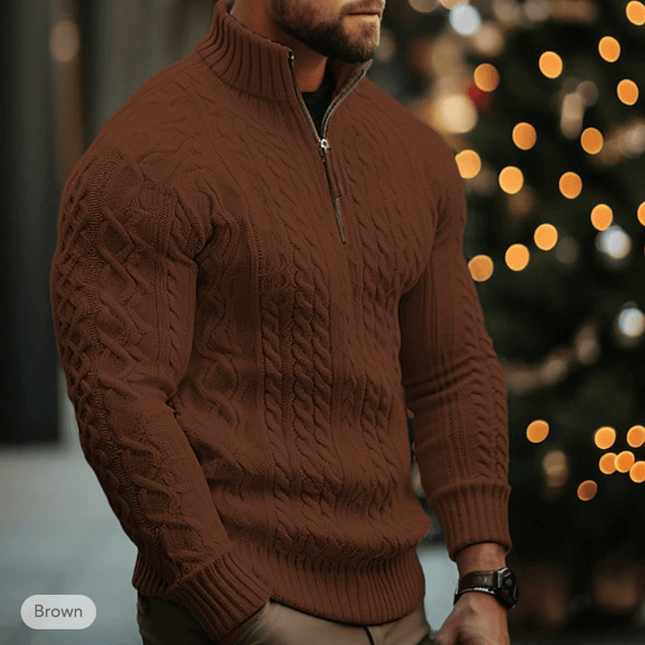 Men's Zip Pullover, view 4 - Elena Harper