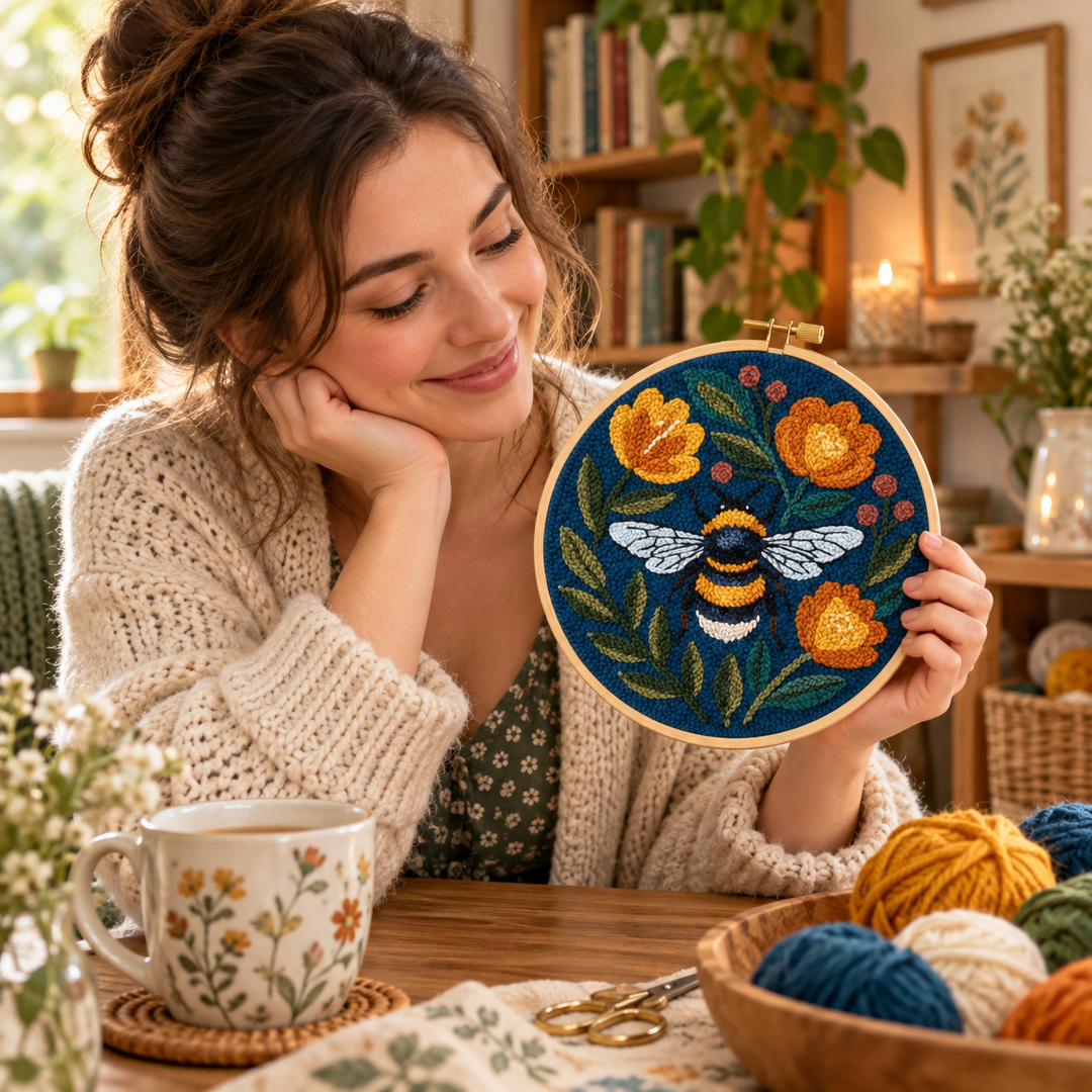 Blossom & Bumble – Bumblebee Punch Needle Kit