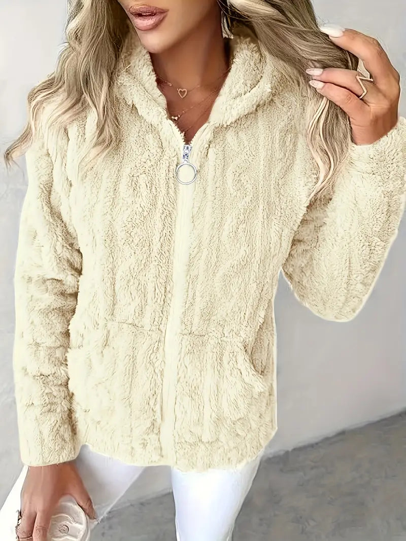 Eleanora Cozy Plush Hoodie, view 2 - Elena Harper